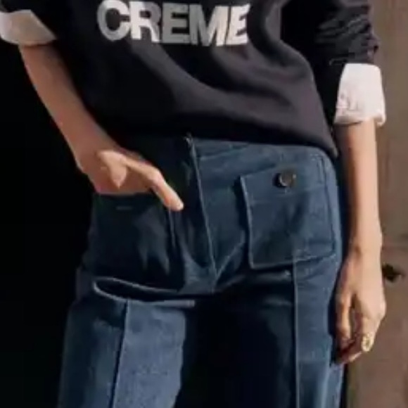 New Trending High Waist Wide Leg Jeans | size S/M - Picture 2 of 10